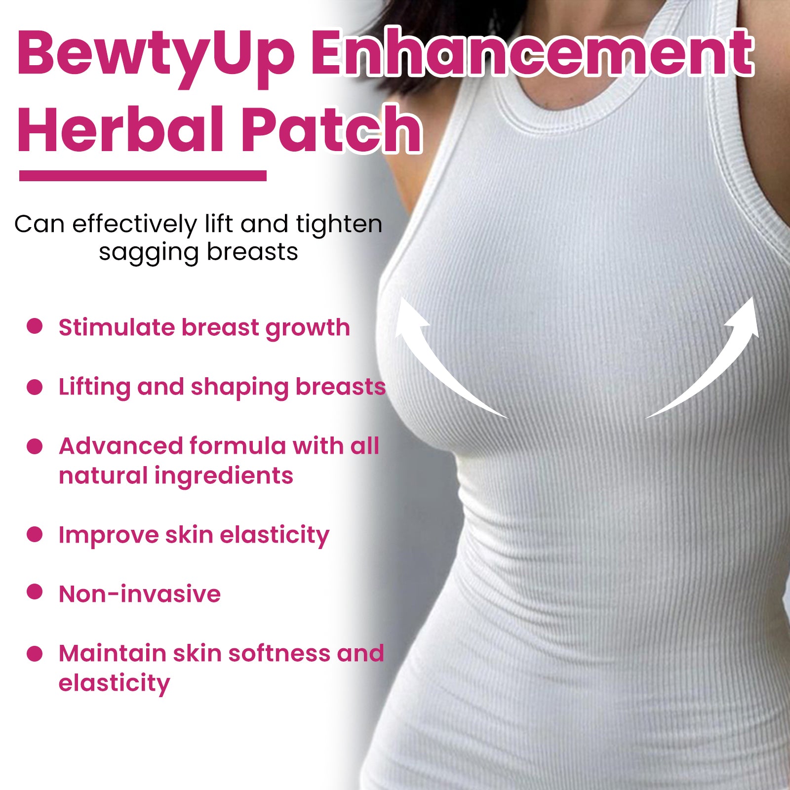 BewtyUp Enhancement Herbal Patch, Chest Plump Firm Lift Chest Stick