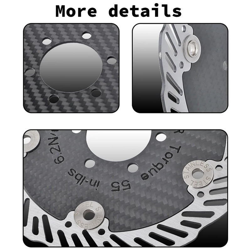 Upgrade Your Ride: Lightweight 140/160mm Carbon Fiber Bike Brake Disc - High-Performance Rotor for MTB & Road Bikes