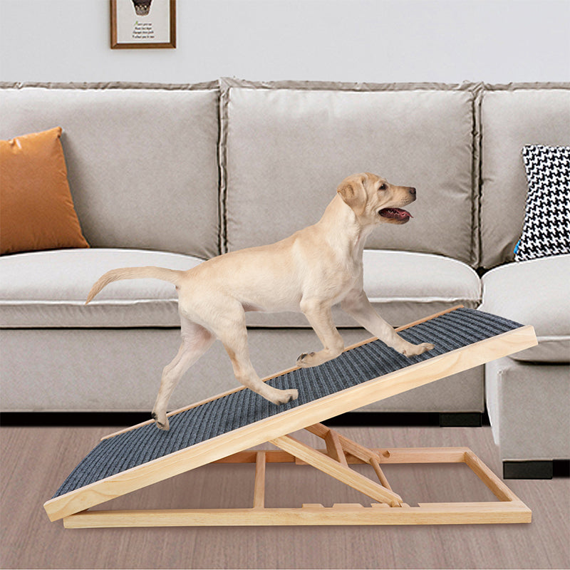 SafeStep Pet Ramp: Foldable, Height-Adjustable Ladder with Non-Slip Carpet for Easy Climbing to Cars and Furniture