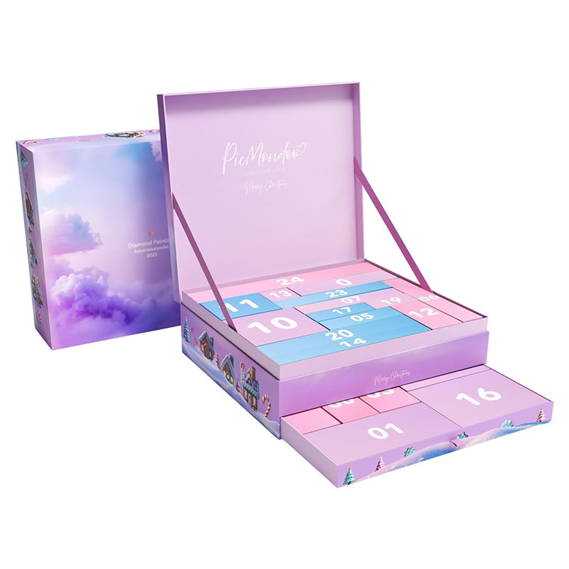 2025 Diamond Painting Advent Calendar - 24 Days XL Kit with Round Drills, Fun Christmas DIY Art & Craft for Kids