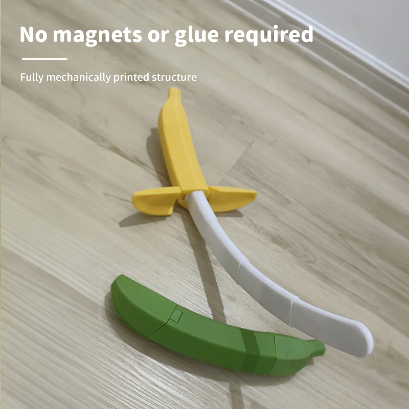Banana-Shaped Retractable Samurai Sword, Twist-Open Toy for Kids Cosplay & Party Gift