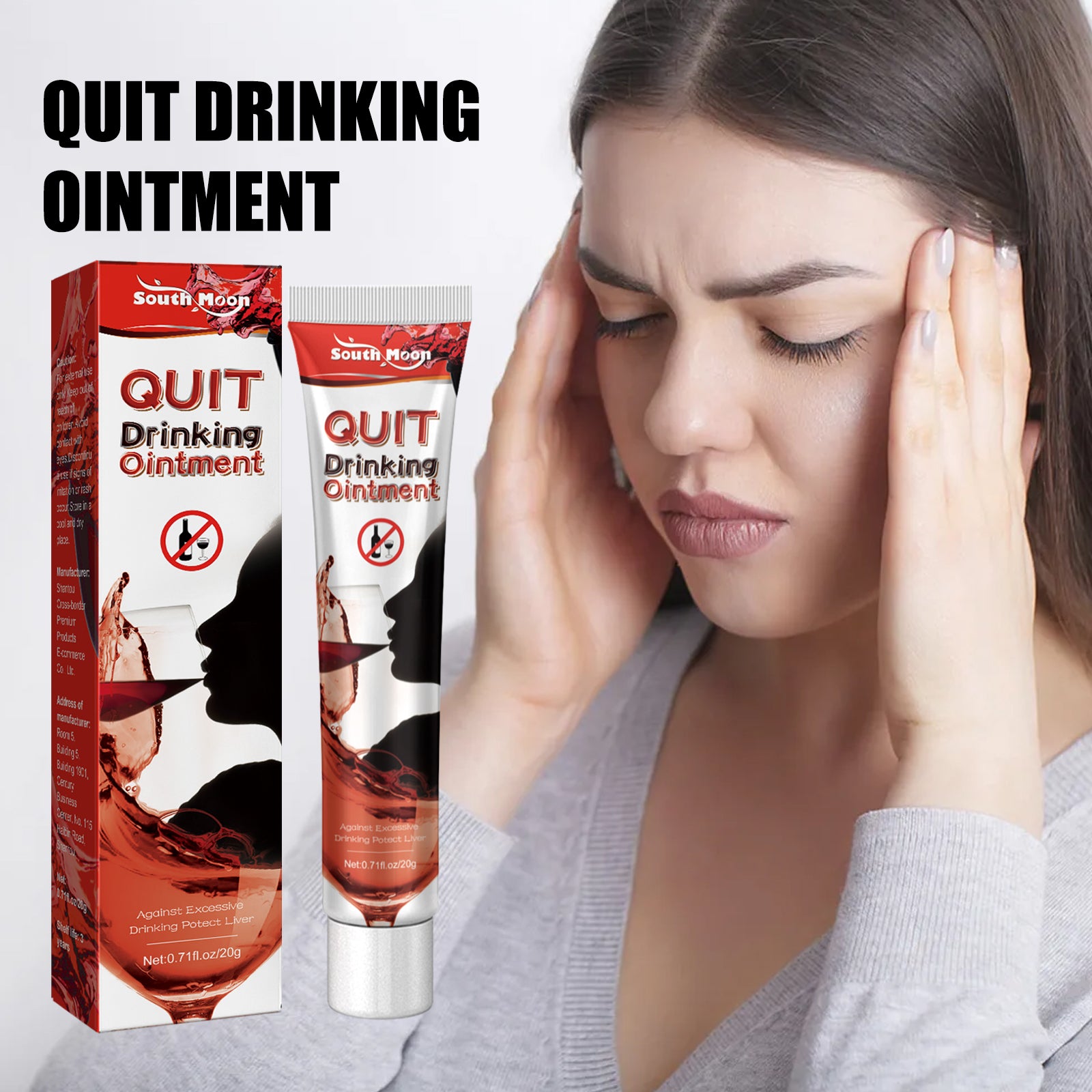 Quit Drinking Ointment, Relieve Hangover Nausea Fatigue Discomfort Topical Body Care Cream
