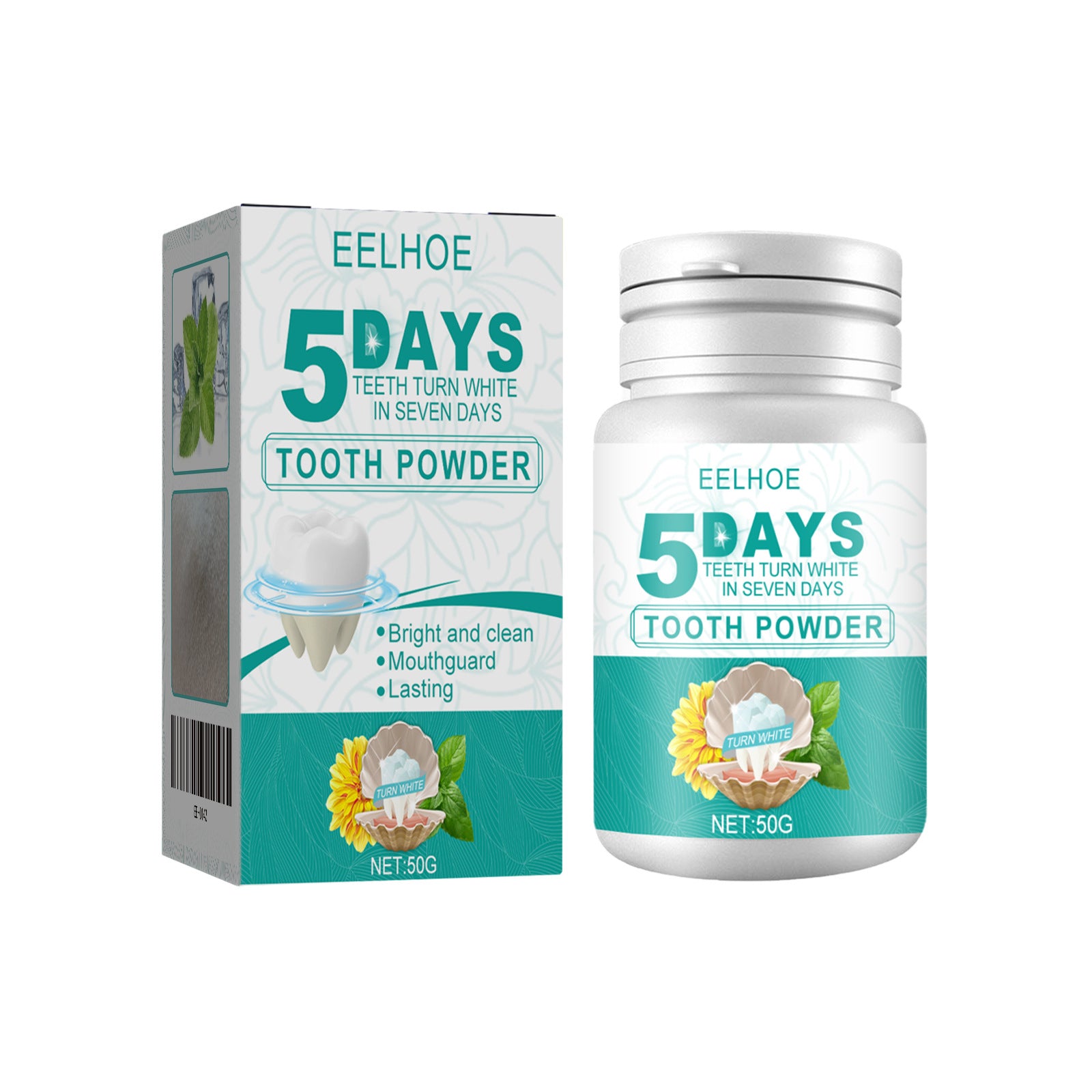 5 Day Whitening Tooth Powder, Clean Teeth Remove Dirt Plaque Fresh Mouth Clean Teeth Powder