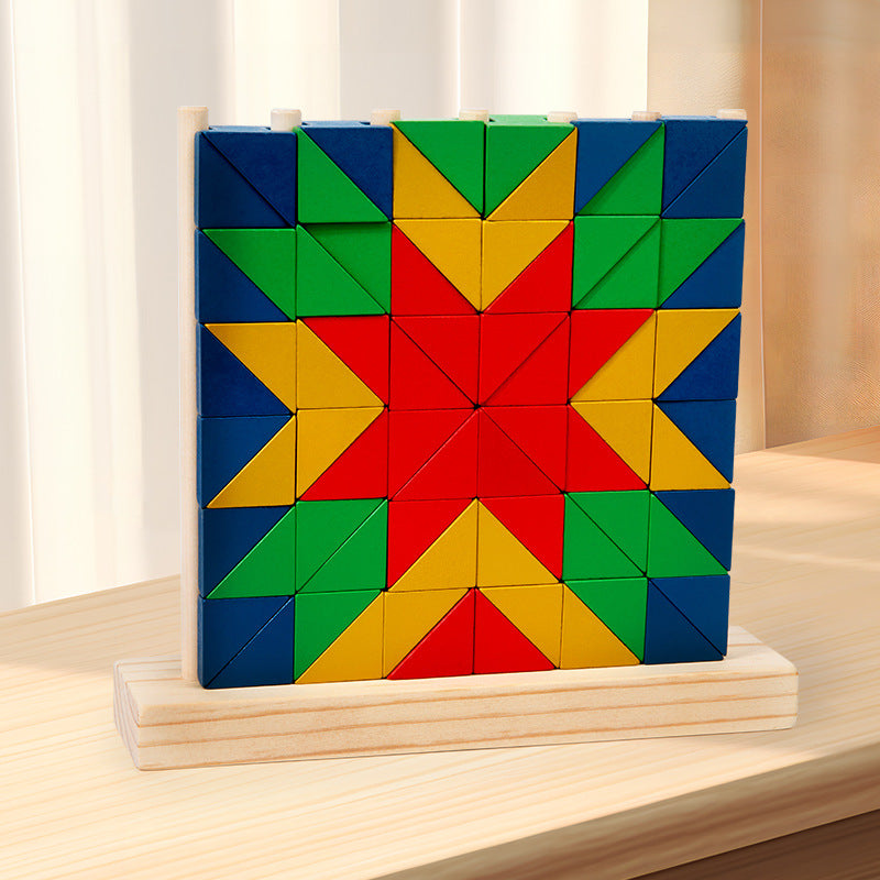 Rainbow Creative Building Blocks Set Column Puzzle Shape Recognition Wooden Stacking Music Puzzle Christmas Toy Gift