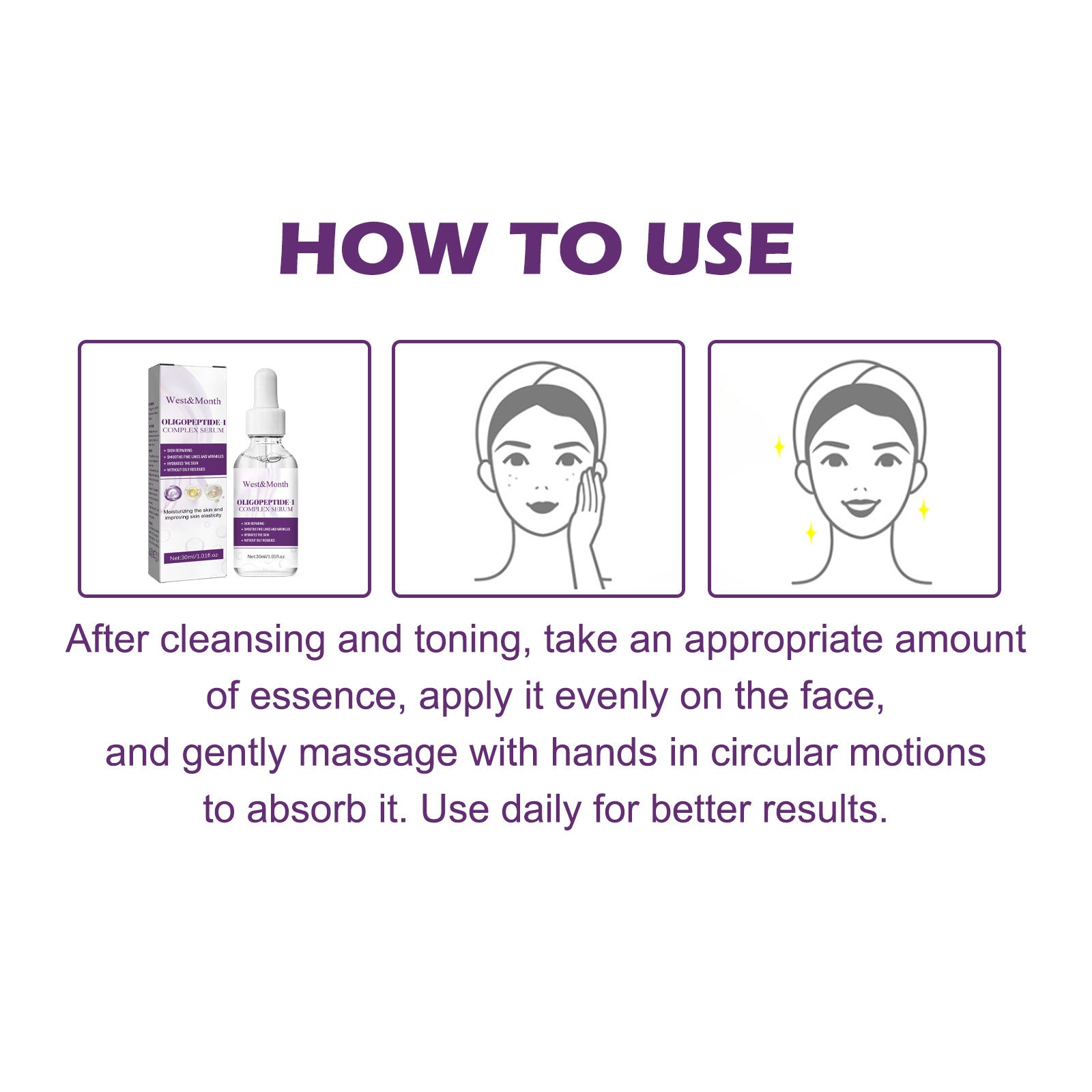 Oligopeptide-1 Complex Serum, Lighten Facial Fine Lines Moisturize And Firm Skin Essence