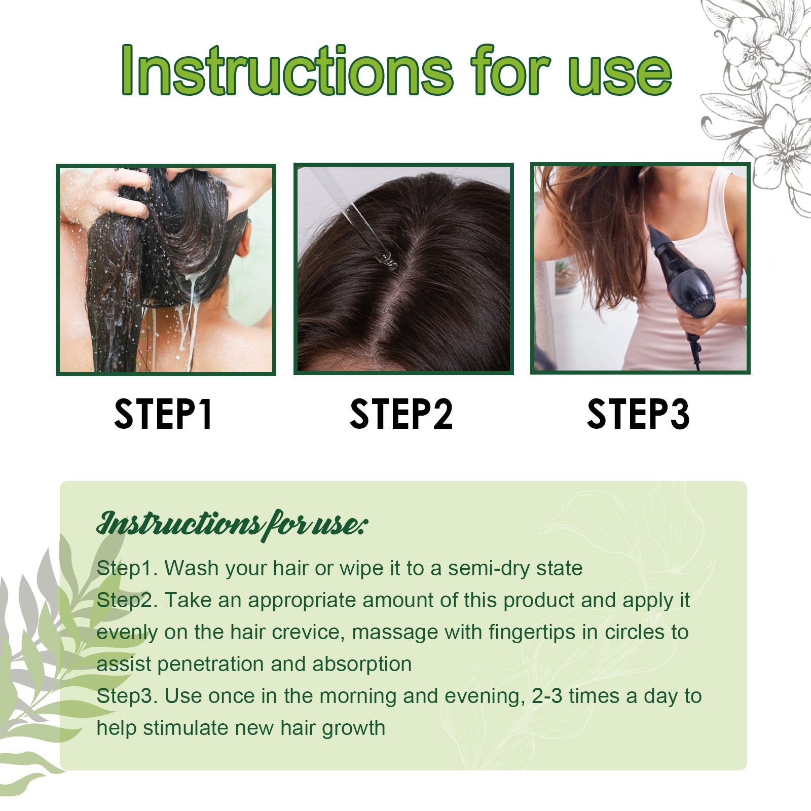 Dense Hair Essential Oil, Smooth Hair Repair Hair Root Thickening And Strengthening Hair Essence