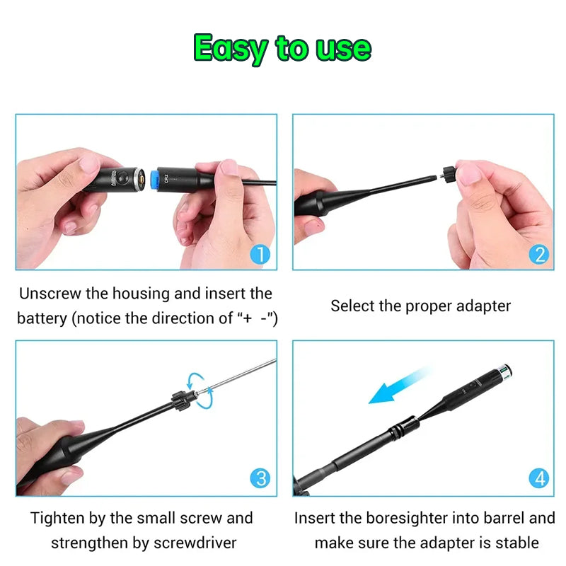 .177-.50 caliber rifle red/green tactical barrel sight kit, button-switch laser pointer, for Airsoft/hunting