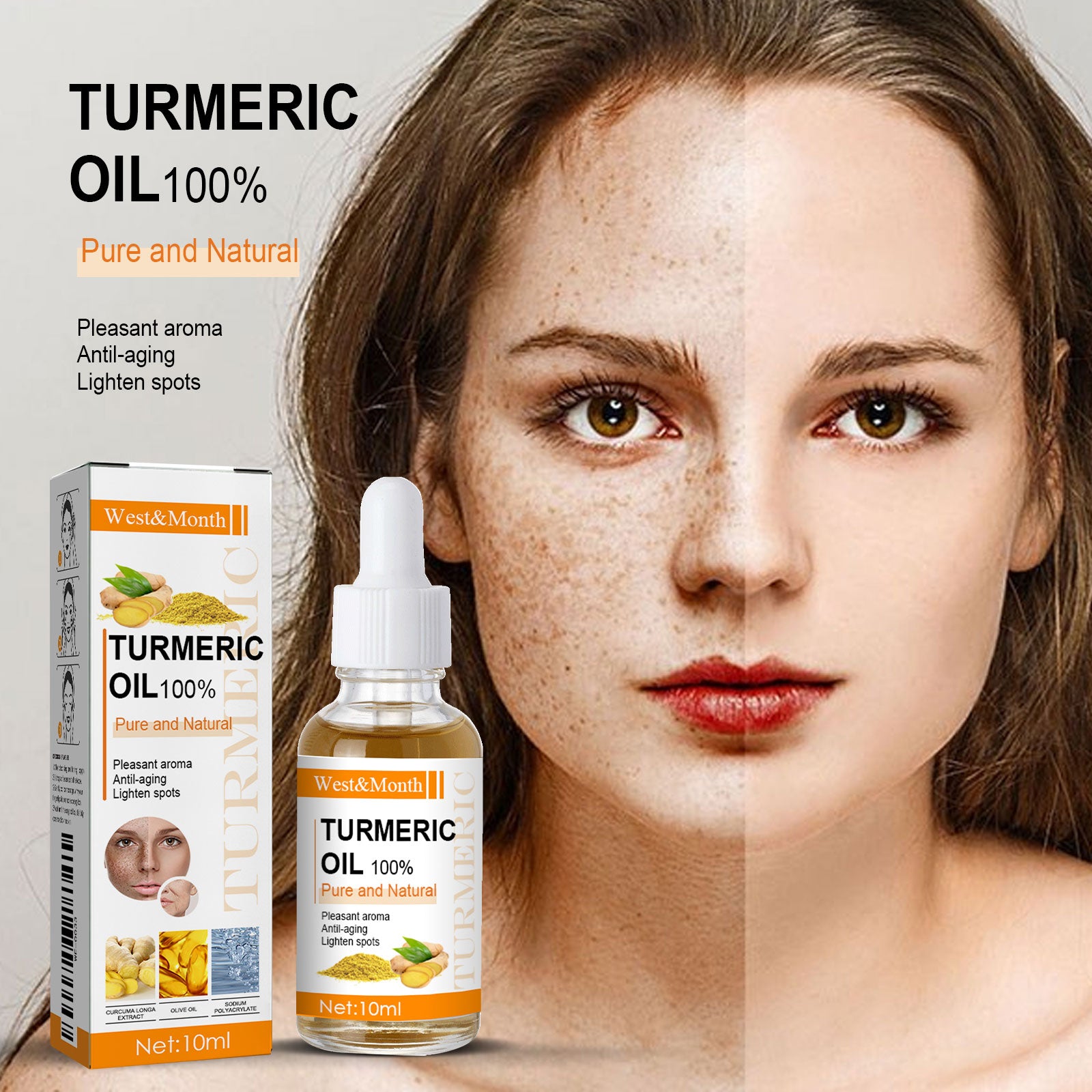 Turmeric Essential Oil Skin Firming Skin Care Gentle Care Moisturizing Facial Essential Oil