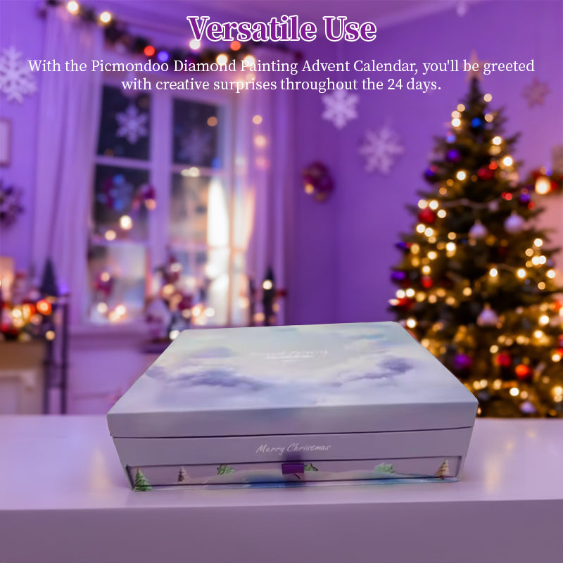 2025 Diamond Painting Advent Calendar - 24 Days XL Kit with Round Drills, Fun Christmas DIY Art & Craft for Kids