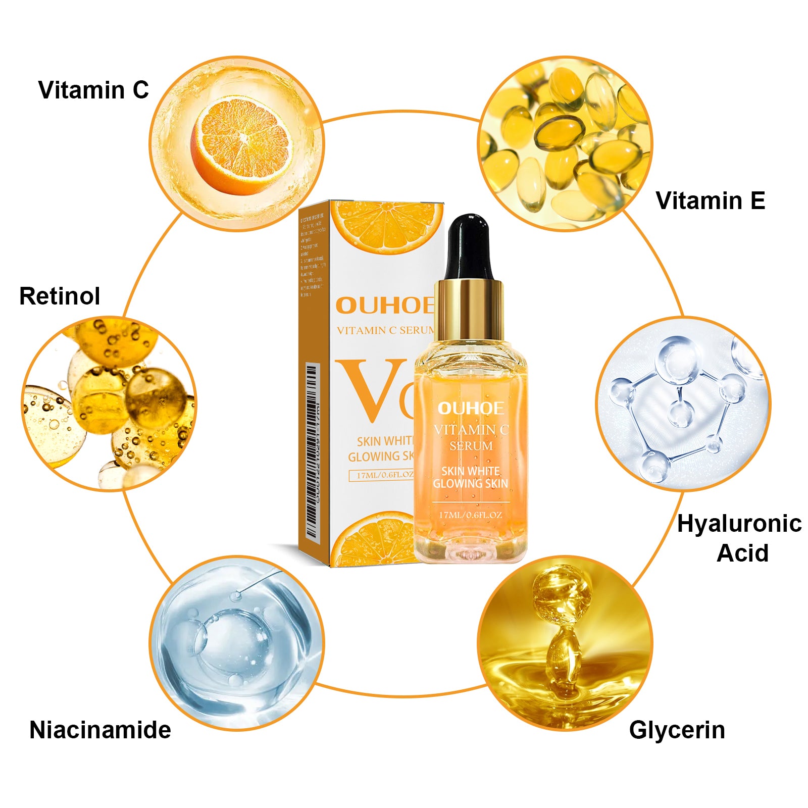 Vitamin C Essence, Moisturizing And Brightening Skin Firming And Reducing Fine Lines Essence