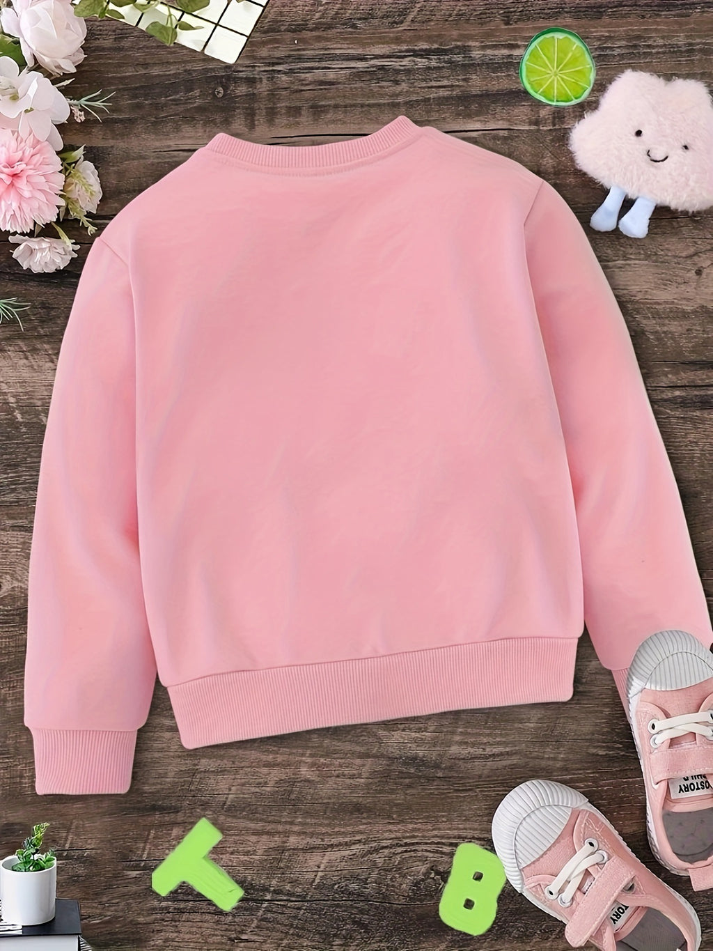 Christmas Gingerbread Graphic Girl Crew Neck Sweatshirt, Tod