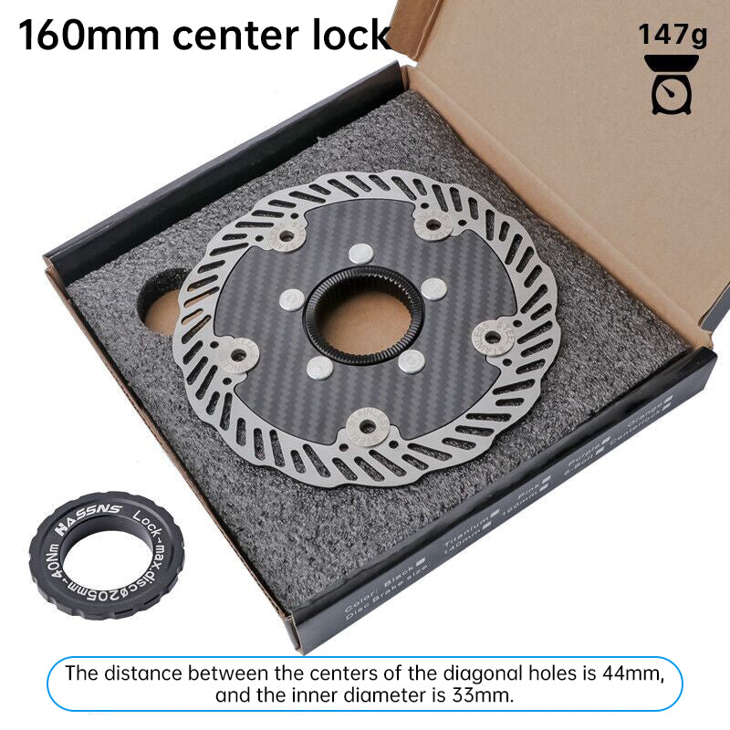 Upgrade Your Ride: Lightweight 140/160mm Carbon Fiber Bike Brake Disc - High-Performance Rotor for MTB & Road Bikes