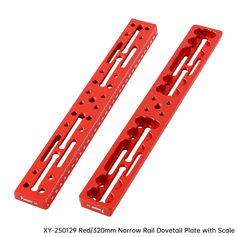 Vixen-Style Dovetail Mounting Rail Plate - 100/220/320/440mm with Scale, Red/Black for Telescope Accessories