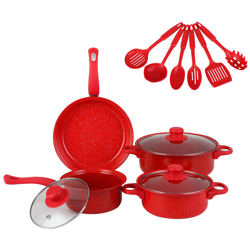 13-Piece Premium Non-Stick Cookware Set: Frying Pans, Casserole, Wok, Multi-Func, Stylish, Durable, Outdoor-Ready