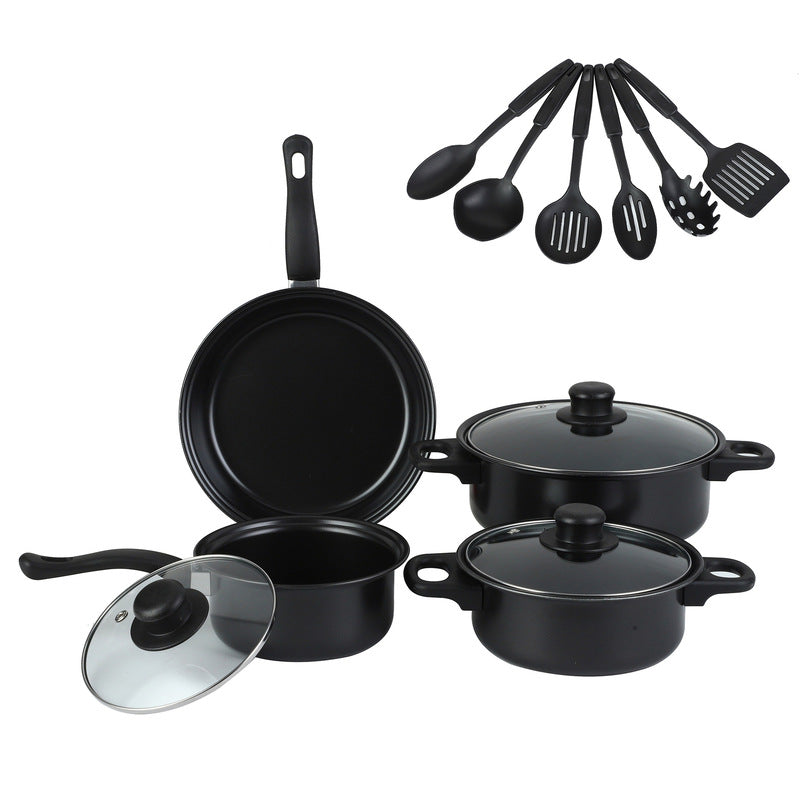 13-Piece Premium Non-Stick Cookware Set: Frying Pans, Casserole, Wok, Multi-Func, Stylish, Durable, Outdoor-Ready