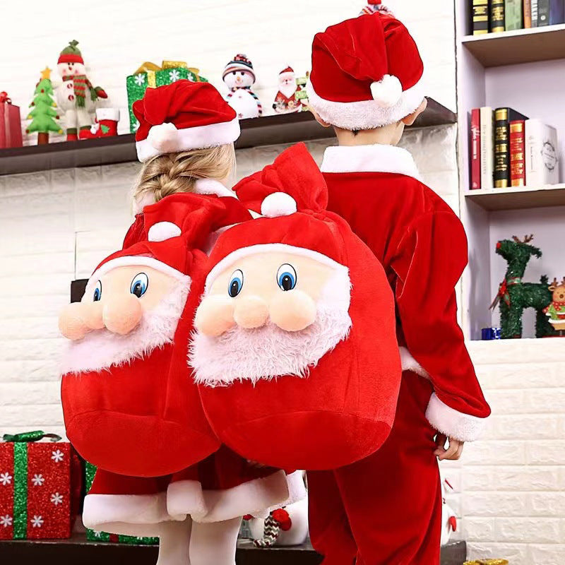 Gold Velvet Santa Claus Christmas Gift Bag