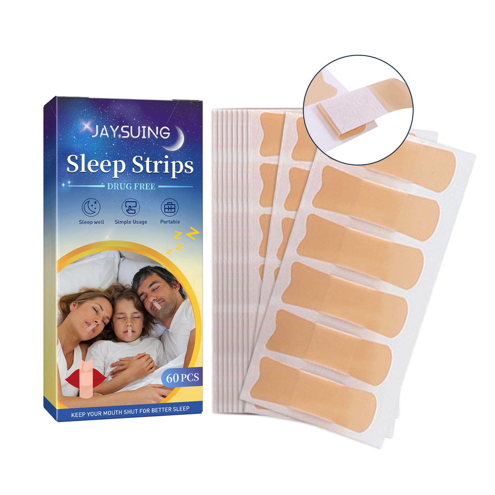 Anti-Snoring Patches, Improve Sleep And Prevent Snoring During Open Mouth Sleep For Adults At Night