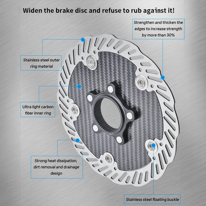 Upgrade Your Ride: Lightweight 140/160mm Carbon Fiber Bike Brake Disc - High-Performance Rotor for MTB & Road Bikes