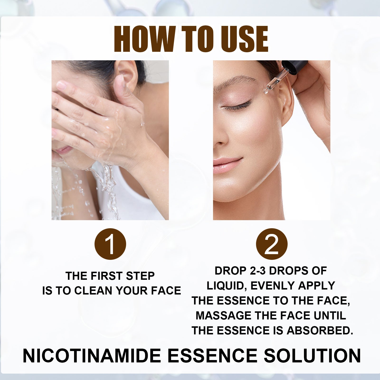 Shrink Pore And Brighten Skin Essence, Moisturize And Lighten Spots Shrink Pores Nicotinamide Original Solution Essence