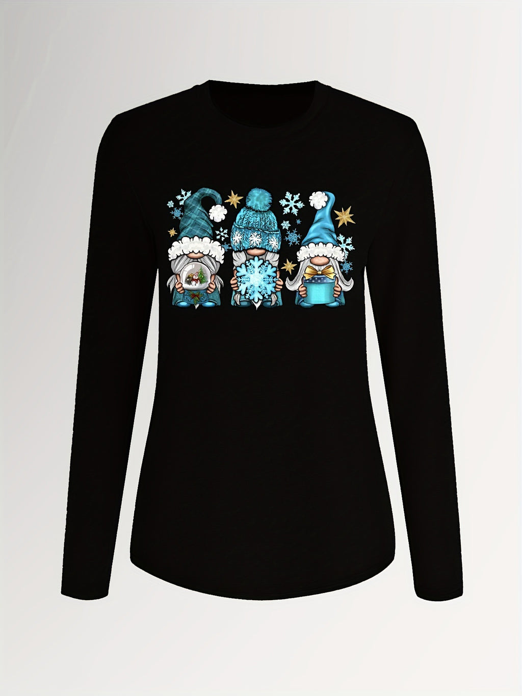 [Christmas Graphic Sweatshirt] Christmas Graphic Print Crew