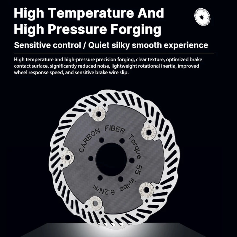 Upgrade Your Ride: Lightweight 140/160mm Carbon Fiber Bike Brake Disc - High-Performance Rotor for MTB & Road Bikes
