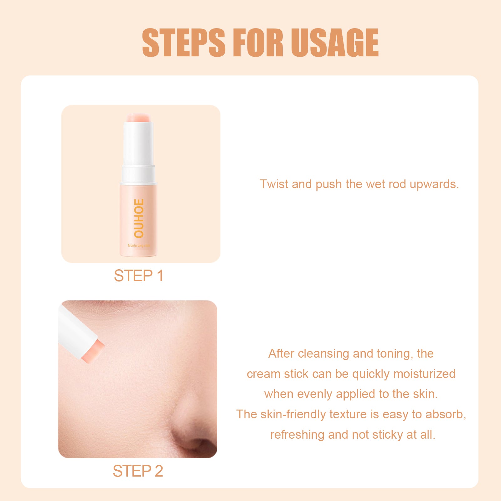 Anti-Wrinkle Moisturizing Stick, Moisturizes And Brightening Skin, Reduces Fine Lines On Face And Neck Stick