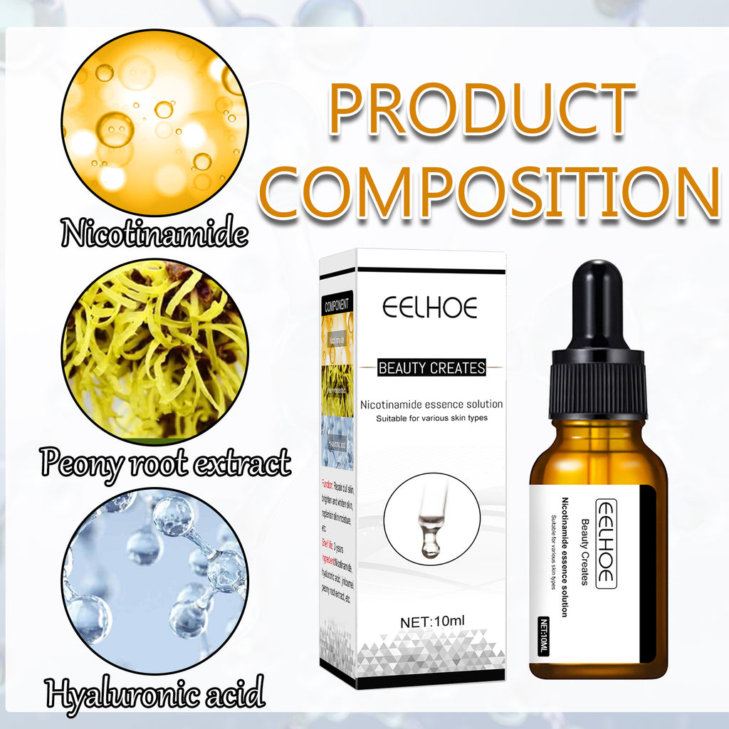 Shrink Pore And Brighten Skin Essence, Moisturize And Lighten Spots Shrink Pores Nicotinamide Original Solution Essence