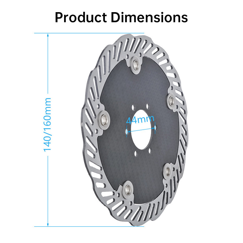 Upgrade Your Ride: Lightweight 140/160mm Carbon Fiber Bike Brake Disc - High-Performance Rotor for MTB & Road Bikes