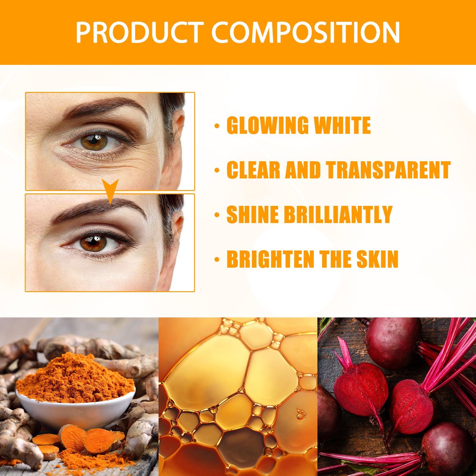 Turmeric Firming Beauty Cream, Lightens Wrinkles, Tightens Face, Brightens Skin And Prevents Aging Cream