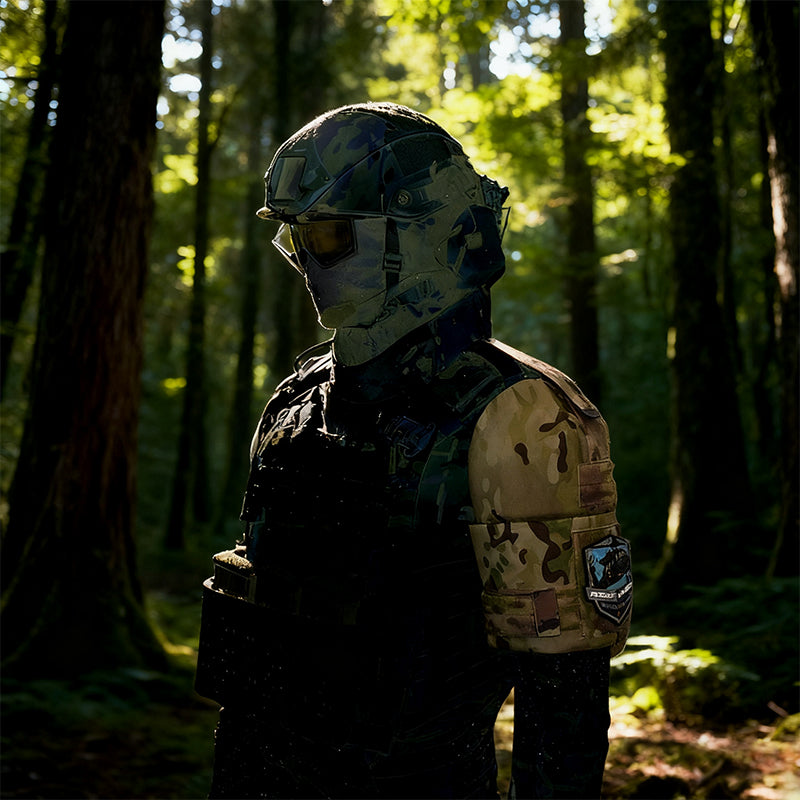 Protective Bicep Armor - Adjustable Tactical Shoulder Harness for Hunting & Airsoft