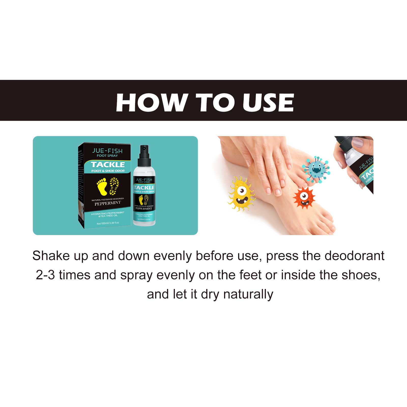 Anti-Beriberi Care Spray, Moisturizes Feet Cleaning Odor Feet Perspiration Peeling Care Spray