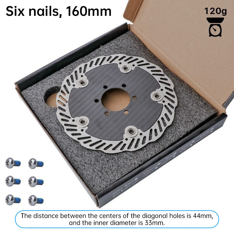Upgrade Your Ride: Lightweight 140/160mm Carbon Fiber Bike Brake Disc - High-Performance Rotor for MTB & Road Bikes