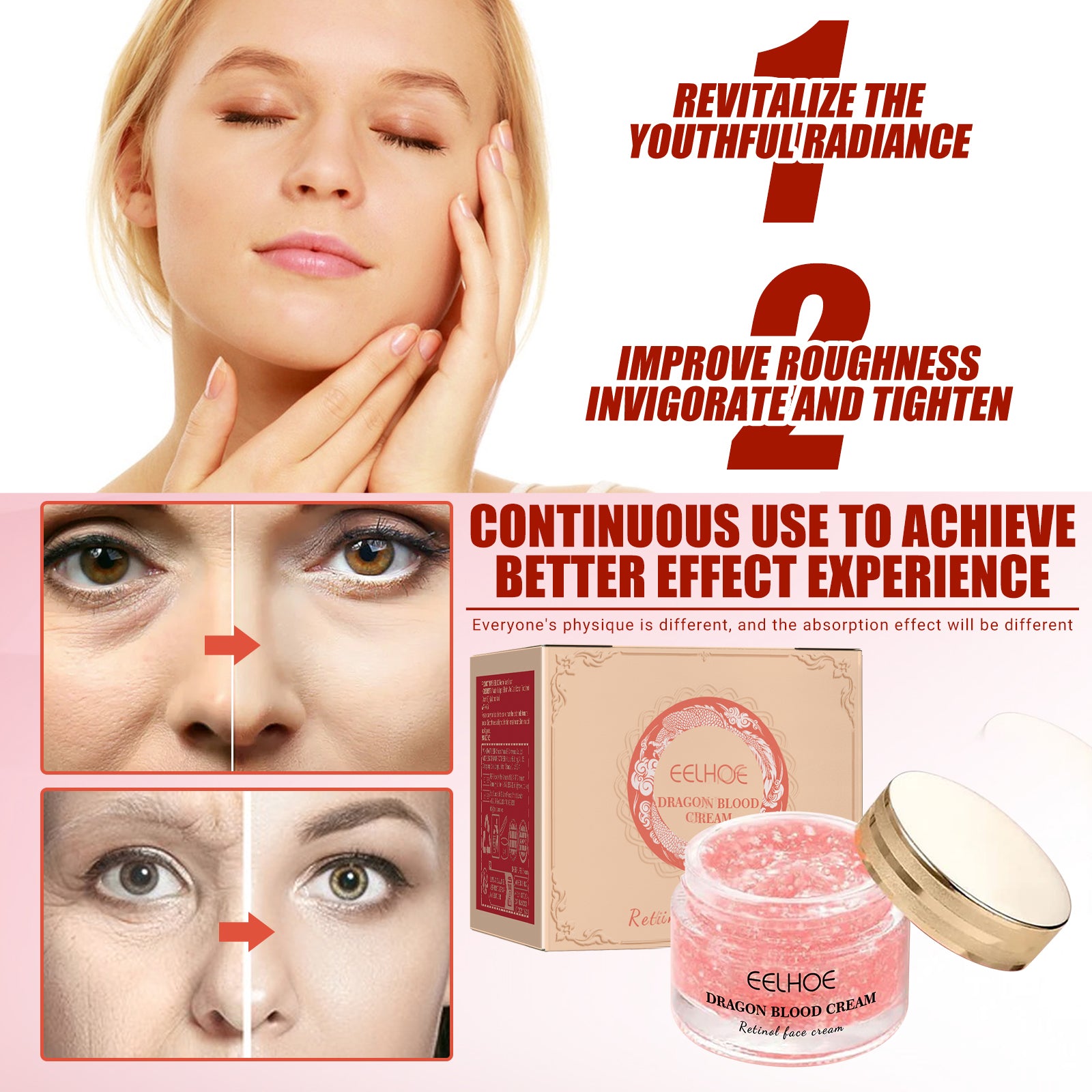 Retinol Facial Firming Cream, Anti Aging Moisturizing Firming Whitening Face Cream