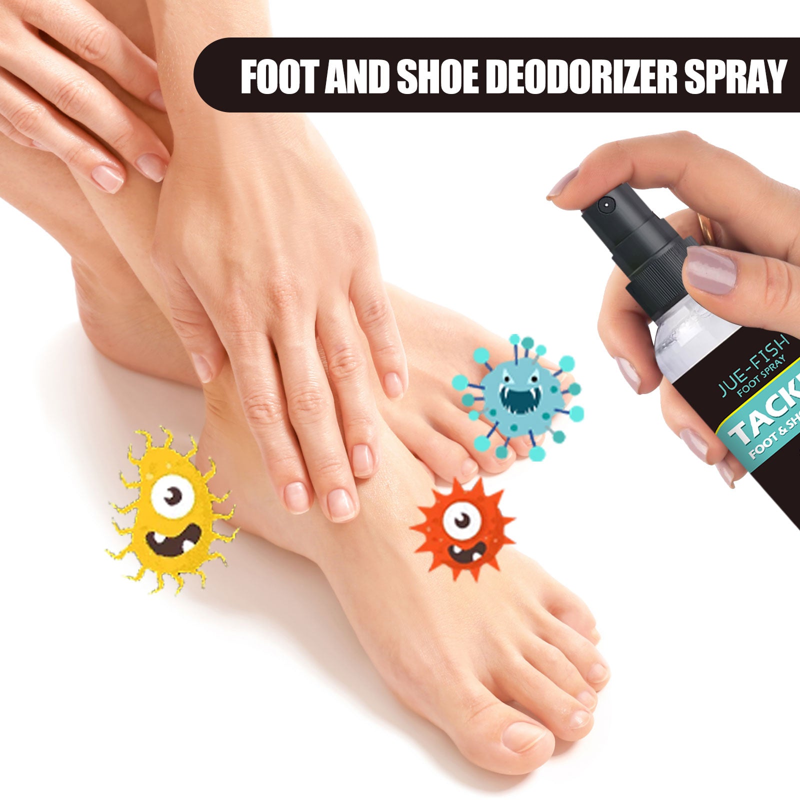 Anti-Beriberi Care Spray, Moisturizes Feet Cleaning Odor Feet Perspiration Peeling Care Spray